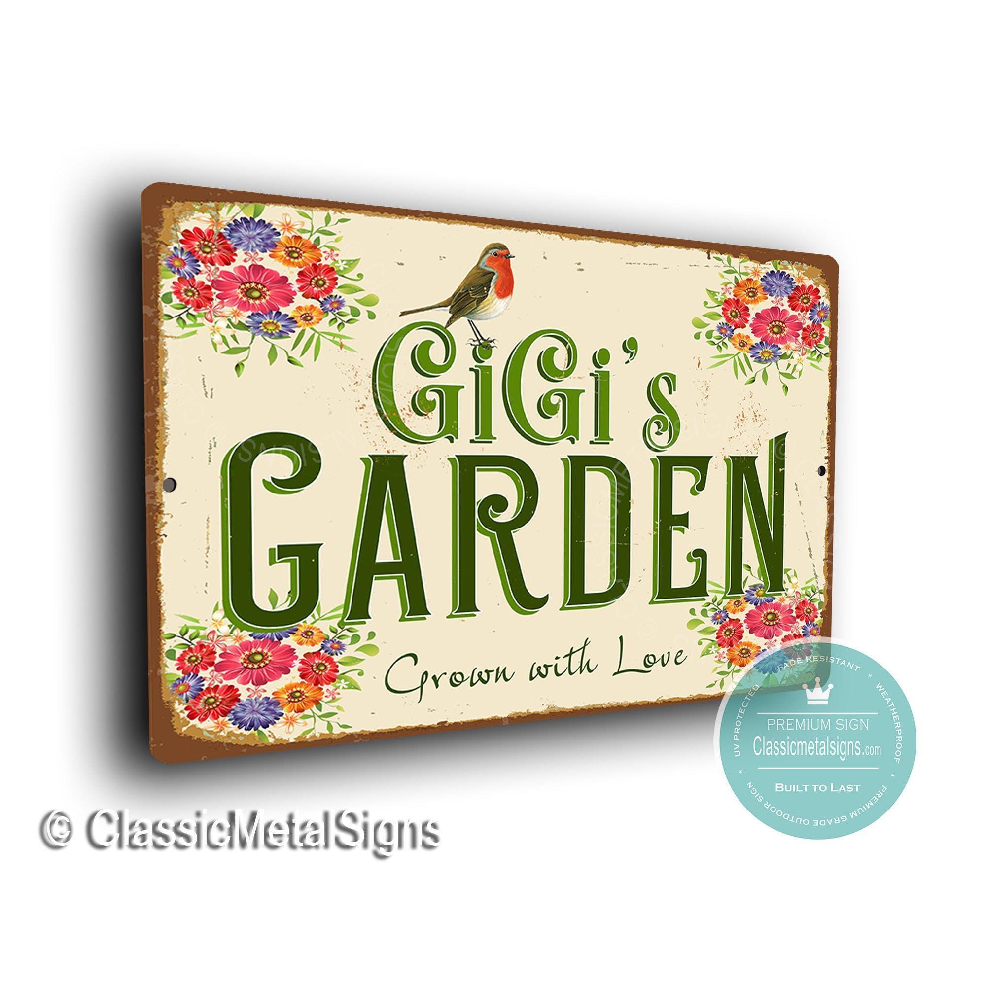 Gigi's Garden Sign, Durable Weatherproof Outdoor Gift for