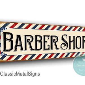 Vintage Barber Shop Sign, Rustic Style (Multiple Sizes Available)