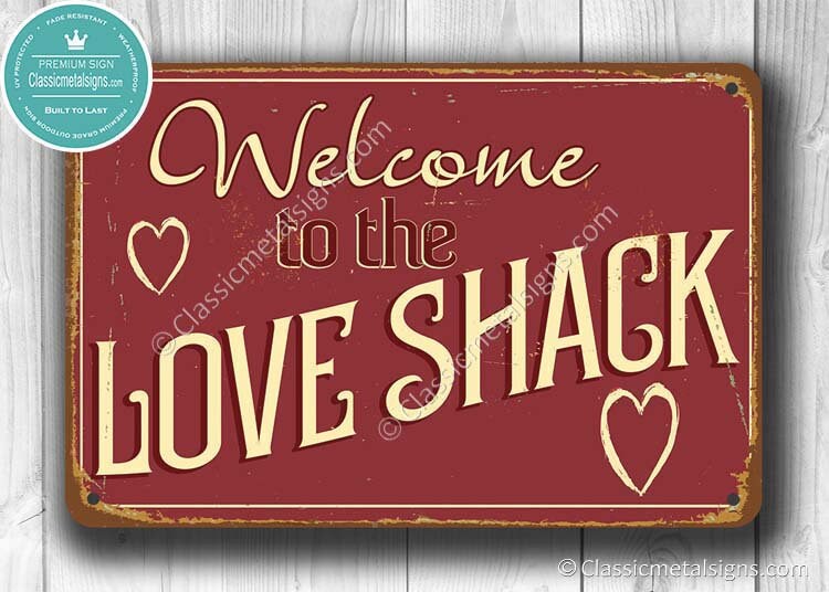 WELCOME To The LOVE SHACK Sign, Love Shack Signs, Vintage style Love Shack Sign, Love Shack Decor, Bedroom Decor, Welcome Bedroom Sign, Love