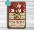 GRANDPAS GARAGE SIGN, Grandpas Garage Signs, Vintage style Grandpas Garage Sign, Grandpas Garage , Grandpa Gift, Gift for Grandpa, Grandpa