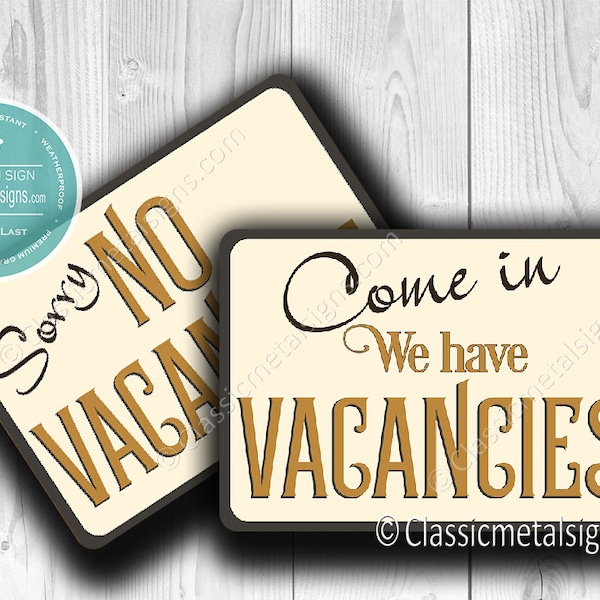 VACANCIES No VACANCIES SIGN, double sided signs, Vacancies No Vacancies, Guest House Signs, BnB Signs, Vacancies Sign, Vacancy, Vacancies