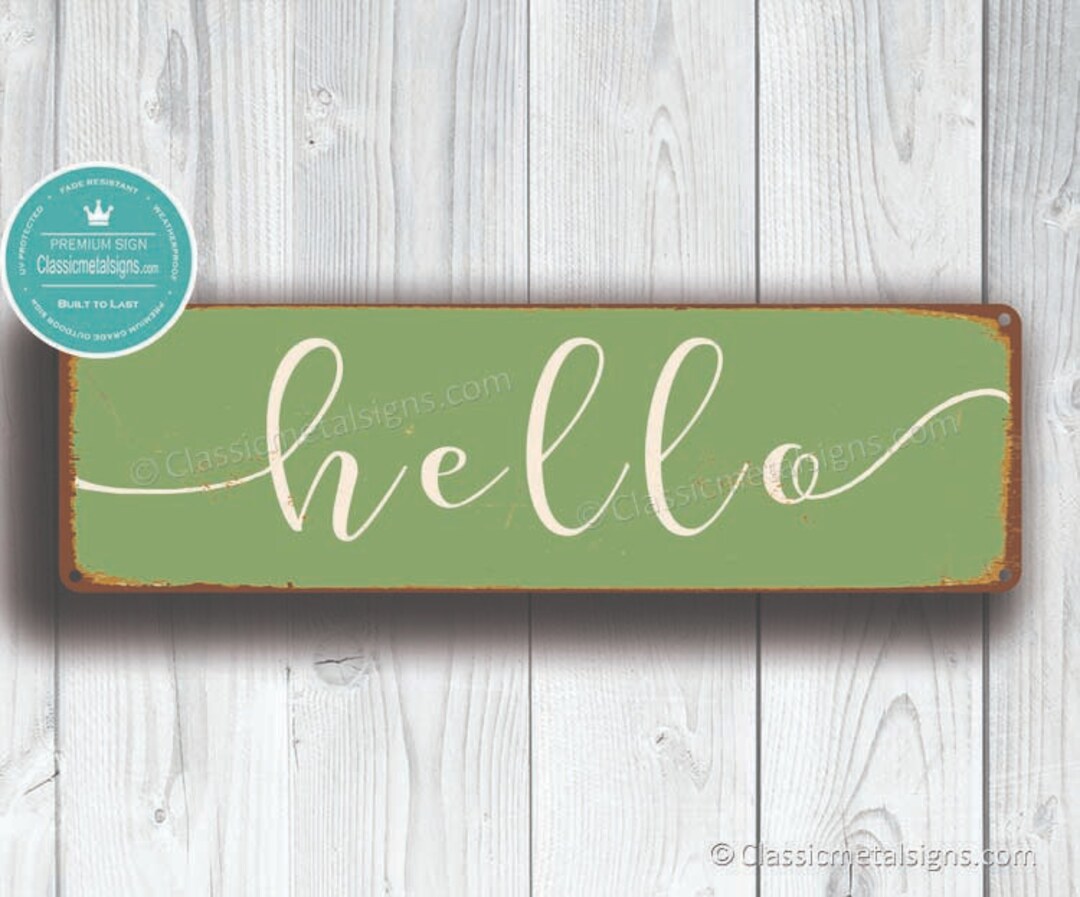 HELLO SIGN, Hello Signs, Hello Decor, Restaurant Sign, Vintage Style