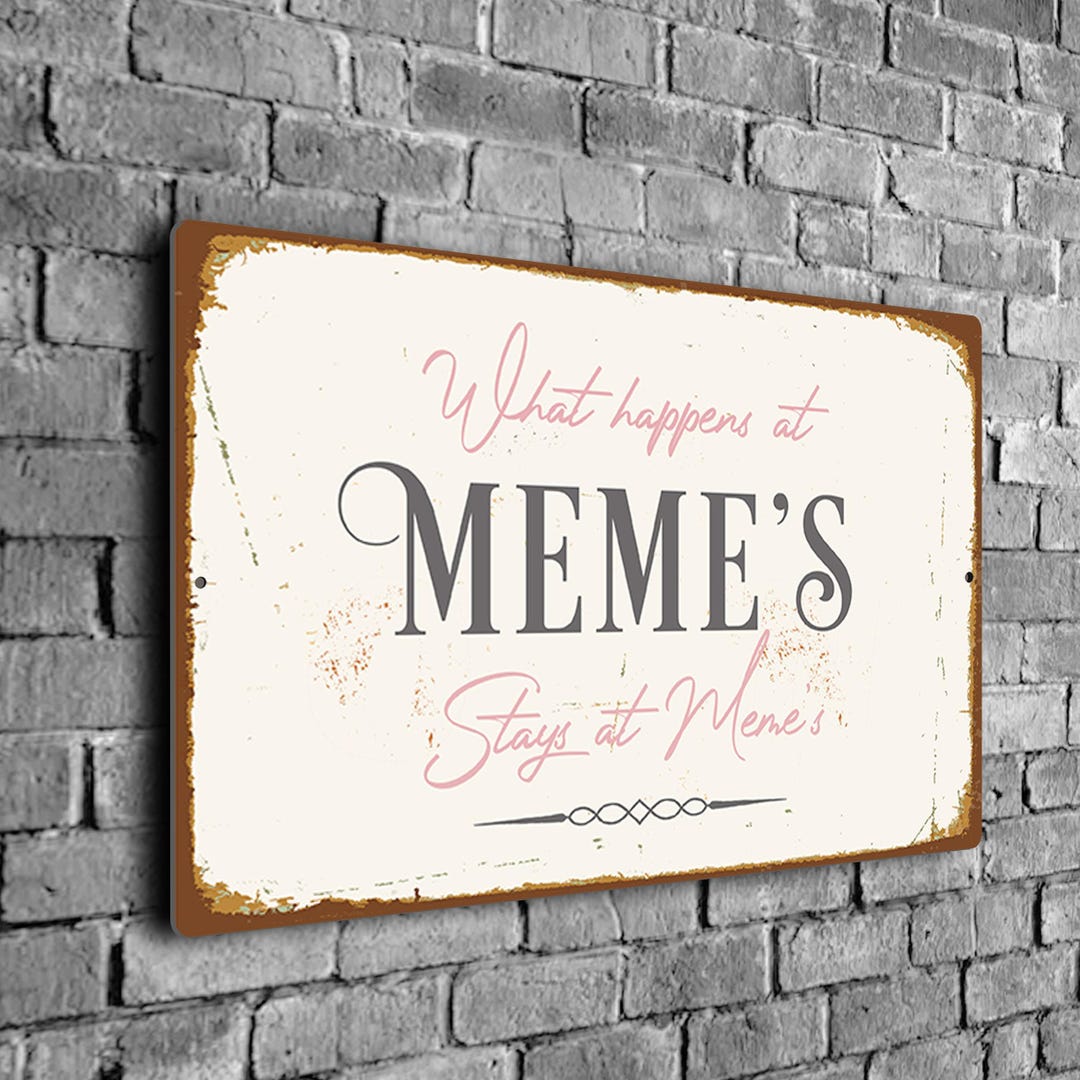 Rustic Meme Meme's House Sign: Rustic Vintage Decor (multiple Sizes Available) - Etsy