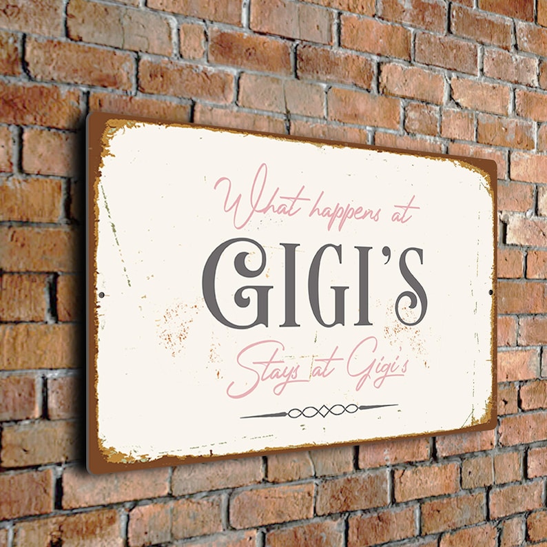 What Happens at Gigi's House Sign, Kitchen Sign, Mothers Day image 2