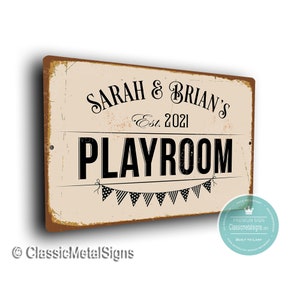 CUSTOM PLAYROOM Sign, Playroom Signs, Playroom Sign, Vintage style Playroom Sign, Kids Playroom, Play Room, Personalized Playroom