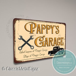 Gift for Pappy, Pappy&#39;s Garage Sign, Gift for Pappy Sign, Pappy&#39;s sign Gift, Pappy&#39;s Garage, Pappy Gifts, Gifts for Pappy