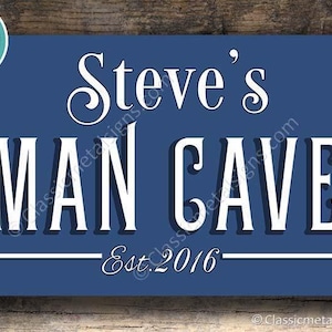 Man Cave Wall Sign: Custom Retro Design (Indoor/Outdoor, Various Sizes)