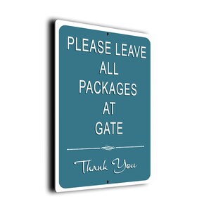 Por favor, deixe TODOS OS PACOTES no PORTÃO, Placa de entrega, Placa para entregas, Deixe as entregas no portão
