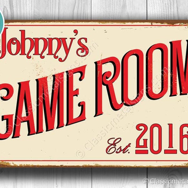 GAME ROOM SIGN, Customizable Game Room, Vintage style Game Room, Customizable Signs, Game Room Signs, Custom Game Room sign, Game Room Decor