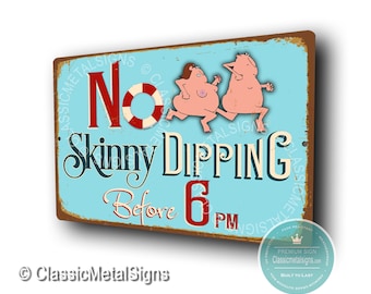 POOL SIGNS, No Skinny Dipping Sign, Pool Party Decor, Swimming Pool Signs, Pool Signs, Outdoor Pool Sign, Pool Rules, No Skinny Dipping Pool