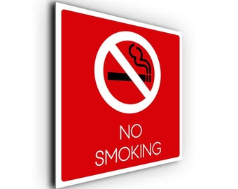 No Smoking Signs | No Smoking Notice | Smoke-Free Zone | Self Adhesive Sign | Business signage | Prohibited Sign | No Smoking | Office Signs