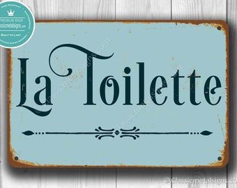 LA TOILETTE SIGN, La Toilette Signs, Vintage style La Toilette Sign, La Toilette Restroom Sign, La Toilette Toilet Sign, La Toilette Decor