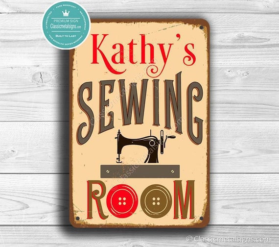 CUSTOM SEWING ROOM Sign Personalized Sewing Room Sign Etsy
