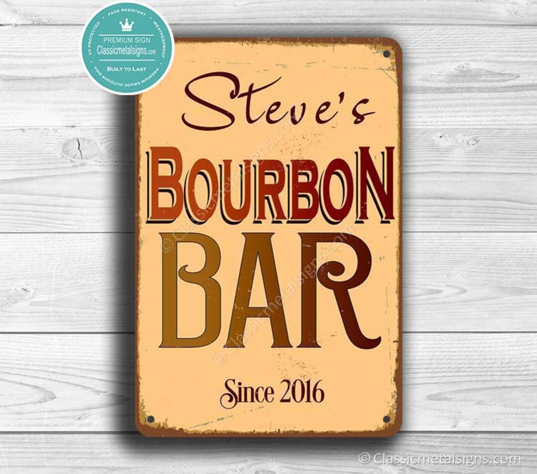 Personalized Bourbon Bar Sign II