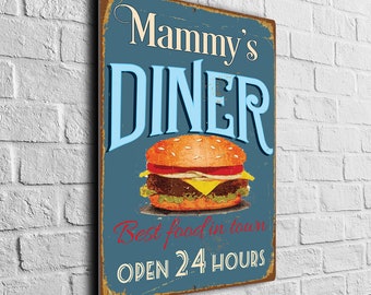 Mammy's Diner Sign, GIFT FOR MAMMY, Mother, Custom Signs, Diner Sign, Mammy Gift, Gift Mammy, Diner  Decor, Mammy's Diner, CMSDN04122308