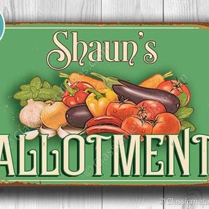 Personalized Allotment Sign: Vintage Style Garden Decor