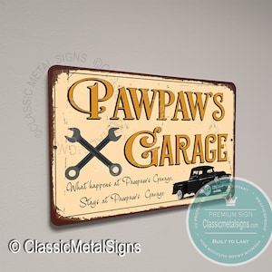 Gift for Pawpaw, Pawpaw's Garage Sign, Gift for Pawpaw Sign, Pawpaw's sign Gift, Pawpaw's Garage, Pawpaw Gifts, Gifts for Pawpaw