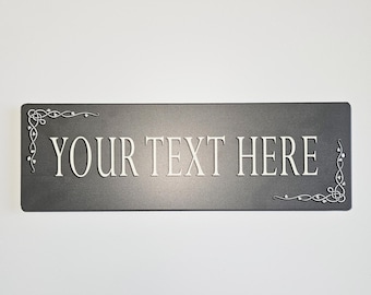 Personalized Vintage Wall Sign - Custom Text, Retro Design