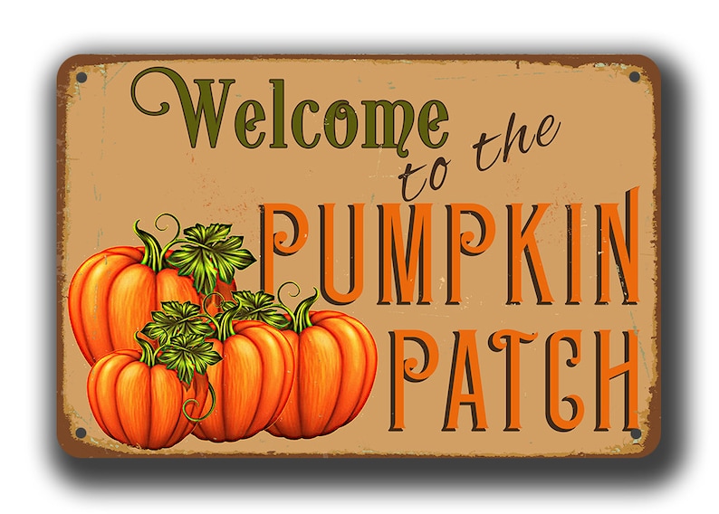 PUMPKIN PATCH SIGN Pumpkin Patch Signs Vintage Style Pumpkin - Etsy