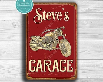 Custom motorbord: vintage stijl garagedecor, motorbord, retro motorkunst aan de muur