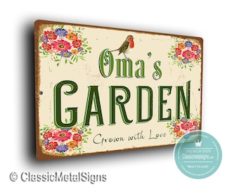 GIFT FOR OMA, Oma’s Garden Sign, Mothers Day, Outdoor Signs, Oma’s Garden , Oma Gift, Gift for Oma, Oma's Garden