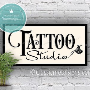 Tattoo Studio Sign: Personalized Indoor Outdoor Wall Décor for Shops and Studios image 2