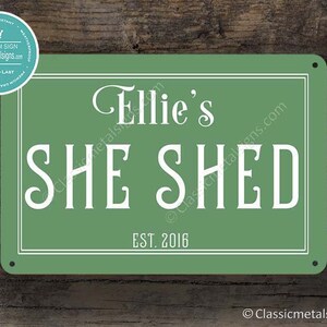 SHE SHED SIGN Classic, Customizable, Vintage style She Shed Sign, Customizable Signs, She Shed Signs, Custom She Shed sign, She Shed Decor