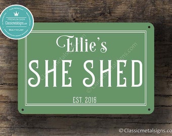 SHE SHED SIGN Classic, Customizable, Vintage style She Shed Sign, Customizable Signs, She Shed Signs, Custom She Shed sign, She Shed Decor