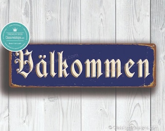Välkommen Sign: Swedish Welcome Wall Décor for Homes, Entryways, and Yards