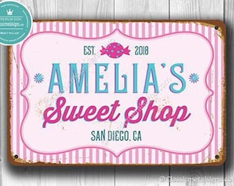 Custom Sweet Shop Sign - Vintage Style with Personalized Text
