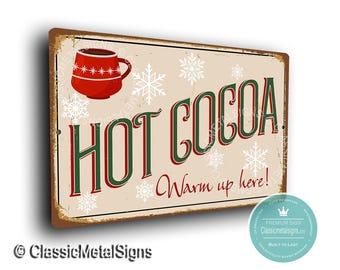 Hot Cocoa Bar Sign: Rustic Warm Chocolate Winter Décor