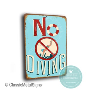 POOL SIGNS, No Diving Pool Signs,  No Diving, Swimming Pool Decor, Outdoor Signs, Pool Sign, Pool, Outdoor Pool Signs, Pool Party, No Diving