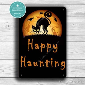 HAPPY HAUNTING SIGN, Spooky Halloween Signs, Happy Haunting, Halloween signs, Halloween Party, Halloween Decor, Spooky Signs, Happy Haunting