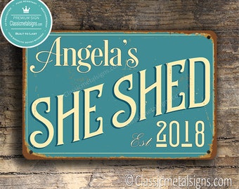 SHE SHED SIGN, Customizable She Shed, Vintage style She Shed Sign, Customizable Signs, She Shed Signs, Custom She Shed sign, She Shed Decor