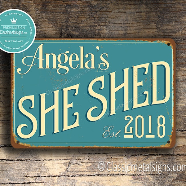 SHE SHED SIGN, Customizable She Shed, Vintage style She Shed Sign, Customizable Signs, She Shed Signs, Custom She Shed sign, She Shed Decor