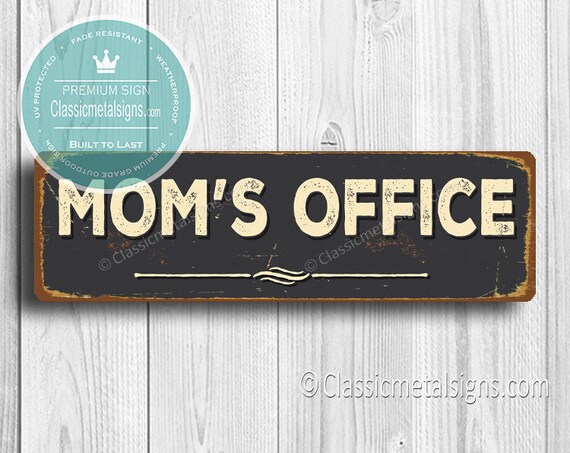 MOMS OFFICE ZEICHEN, Moms Office Schilder, Büro Schilder
