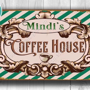 Custom COFFEE SHOP SIGN, Coffee Shop Signs, Vintage style Coffee Shop Signs, Personalized Coffee shop sign, Coffee Shop Decor, Cafe Decor