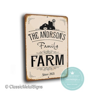 CUSTOM FARM SIGN, Personalized Farm Sign, Outdoor Signs, Family farm Sign, Custom Signs, Farm Signs, Gift for Farmer, Custom Farm Signs