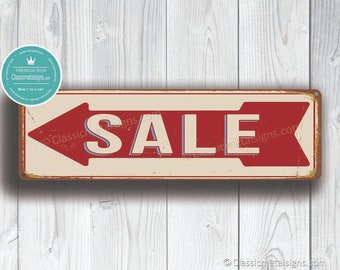 SALE SIGN, Sale Signs, Yard Sale Directional Sign, Sale Arrow Sign, Vintage Style Sale Sign, Yard Sale Decor, For Sale Signs, Yard Sale