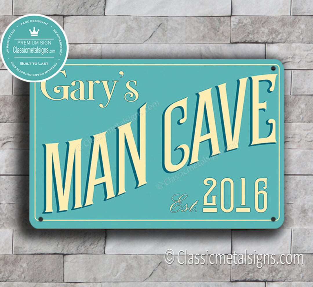 MAN CAVE SIGN, Customizable Man Cave, Classic Style Man Cave Sign