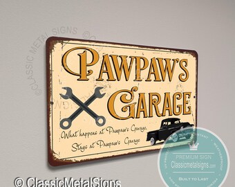 Pawpaw’s Garage Sign, Workshop Gift for Grandpa