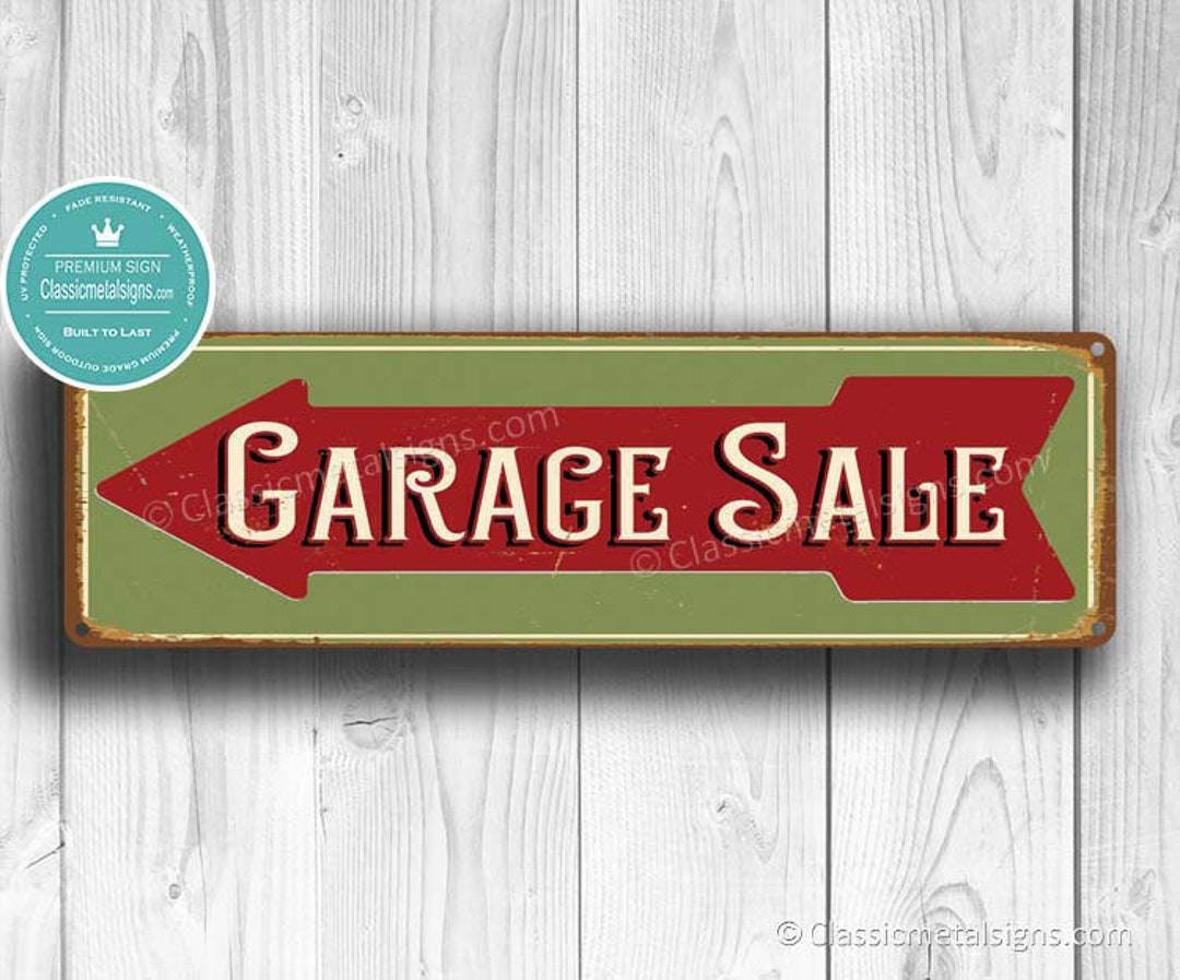 Garage Sale Sign, Garage Sale Directional Sign, Garage Sale Arrow Sign
