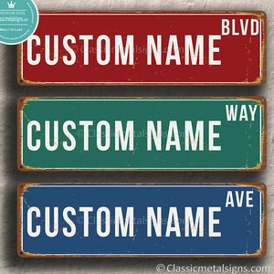 Custom ROAD SIGN, Vintage style Road Sign,personalized road sign, customizable road signs, Road Signs, Customizable 20 x 6 inches