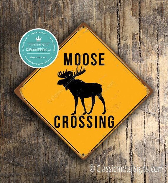 Moose Ridge Sign Moose Crossing Sign Quebec
