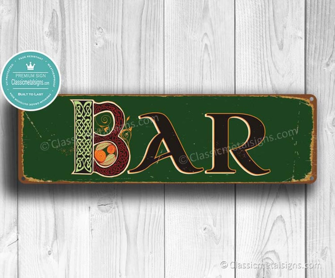 BAR SIGN Irish Bar Irish Bar Signs Bar Decor Home Bar - Etsy