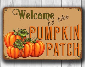 Pumpkin Patch Sign: October Décor for Gardens or Yards, Vintage Halloween Display