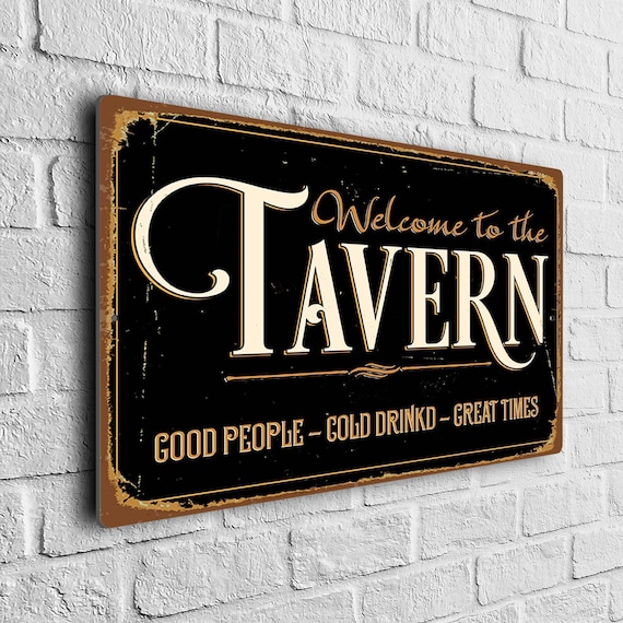 Custom Tavern / Pub Est Date Sign, Custom Wooden Tavern Signs, Wood Tavern Decorations - Rustic Hand Made Distressed Wooden Sign Decorations - UK