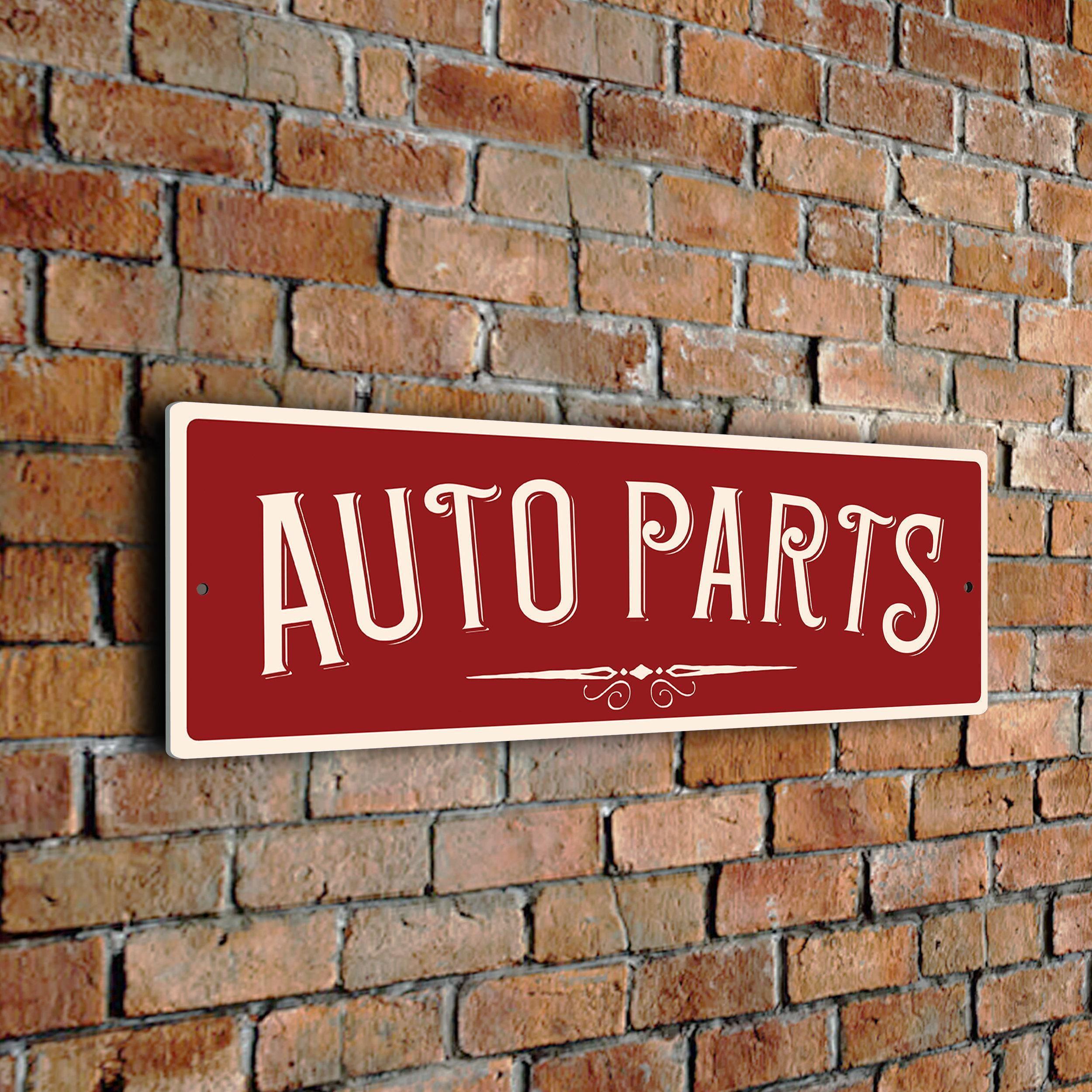 Vintage Style Auto Parts Sign: Retro Garage Wall Decor - Etsy