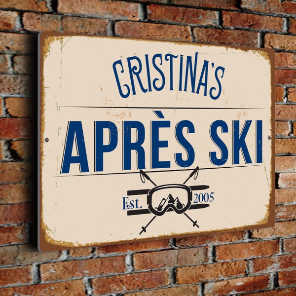 CUSTOM APRES SKI Sign, Apres Ski Signs, Apres Ski Decor, Ski Bar Sign, Home Bar Sign, Personalized Apres Ski, Custom ski Signs, Apres Ski