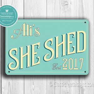 SHE SHED SIGN, Customizable She Shed, Classic style She Shed Sign, Customizable Signs, She Shed Signs, Custom She Shed sign, She Shed Decor